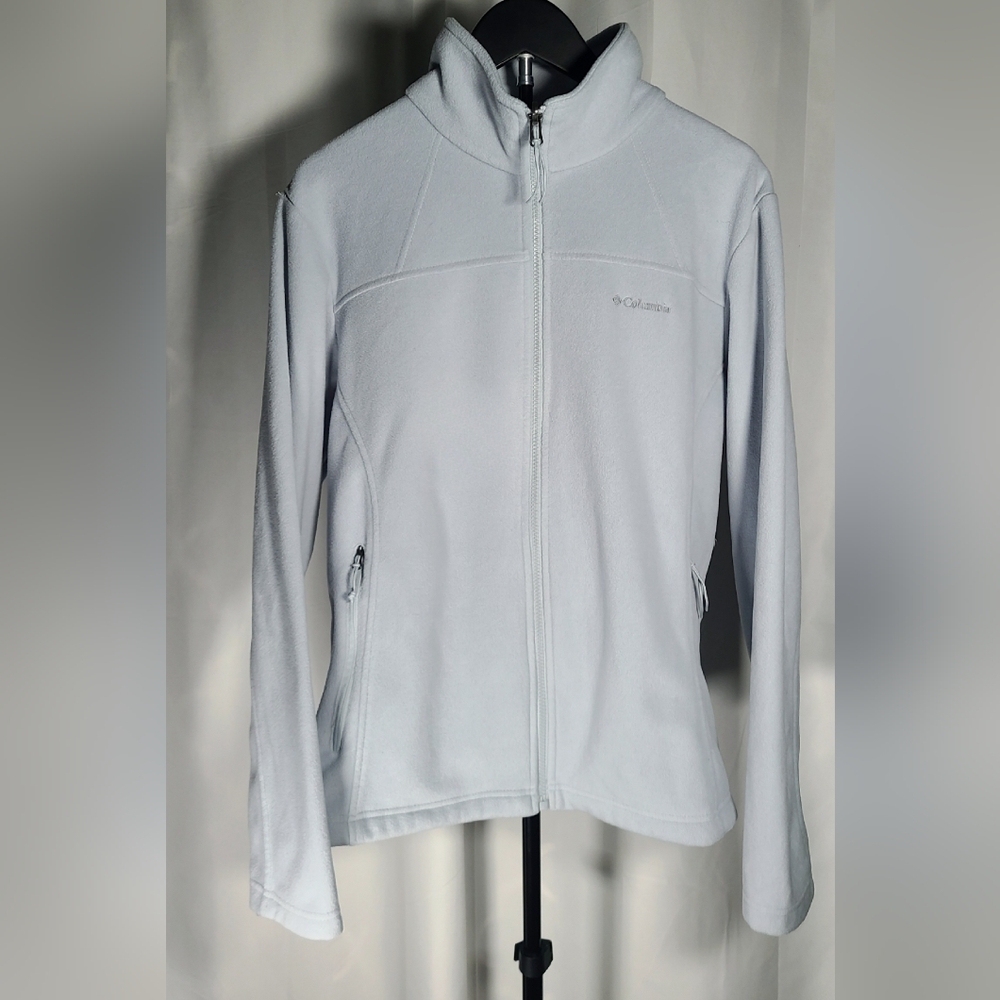 Columbia Soft Light Blue Fleece Jacket